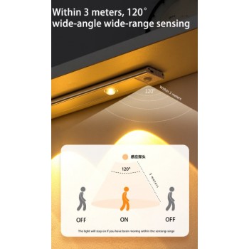 Світлодіодний led світильник з акумулятором і датчиком руху на магнітах 40 см