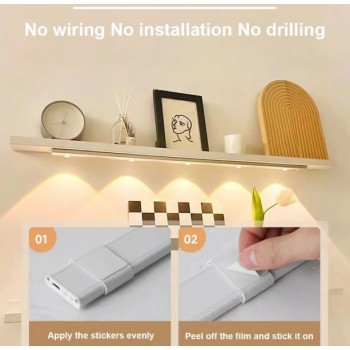 Світлодіодний led світильник з акумулятором і датчиком руху на магнітах 40 см