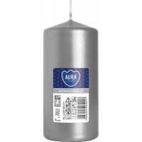 Свічка циліндр срібна 10 см (sw50/100-271)