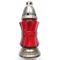 Лампадка в склі червона 23 см (637-030)