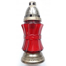 Лампадка в стекле красная 23 см (637-030)