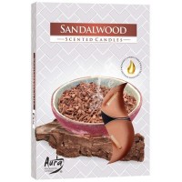 Свічка чайна ароматизована Bispol Сандалове дерево 1.5 см 6 шт (p15-81)