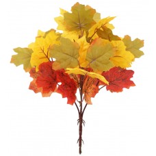 Ветка искусственный осенний кленовый лист 37 см.