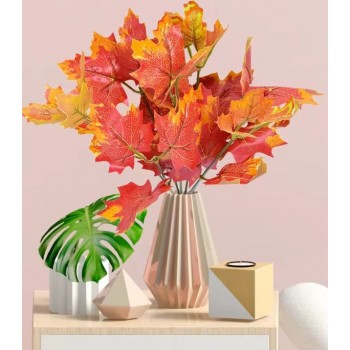 Ветка искусственный осенний кленовый лист 33 см.