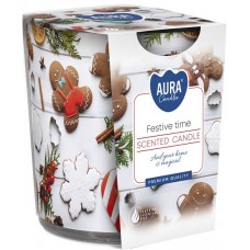 Свеча ароматизированная Bispol праздничное время 7,8 см sn72s-26