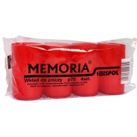 Лампадки красные в пластике Bispol 4,7 см 22 часа 4 шт (р70-a4-030)