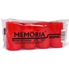 Лампадки красные в пластике Bispol 4,7 см 22 часа 4 шт (р70-a4-030)