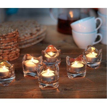 Скляний свічник хвиля для чайної свічки