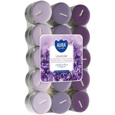 Свеча чайная ароматизированная Bispol Лаванда 1.5 см 30 шт (p15-30-79)