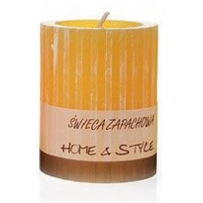 Свеча цилиндр грейпфрут 80х150мм. желтая