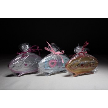 Свеча диск Love 185х12х90мм. 1шт. Цвет золотой.