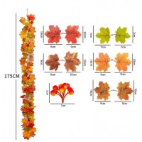 Штучний осінній кленовий лист 175 см