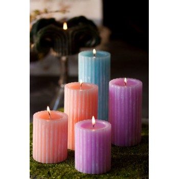 Свеча цилиндр грейпфрут 80х150мм. желтая