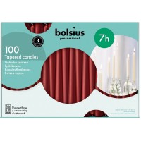 Свеча коническая бордовая Bolsius Professional 24.5 см 100 шт (s30-100-036)