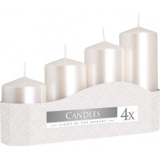 Свеча цилиндр перламутровая Bispol 4 шт (sw50/4-190)