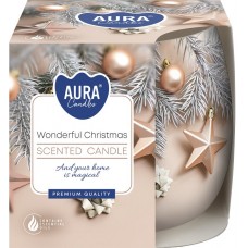 Свеча ароматическая в стекле Bispol чудесное рождество 7 см (sn71s-52)