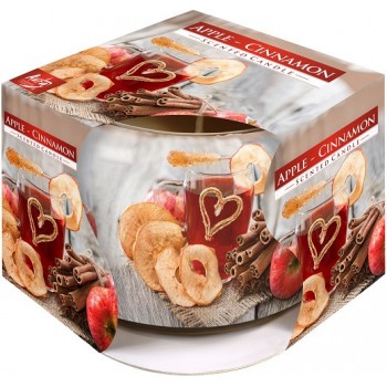 Свеча ароматическая в стекле Bispol Яблоко-корица 7 см sn71s-20