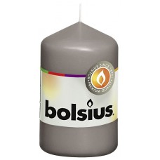 Свеча цилиндр серая bolsius 8 см (50/80-070Б)