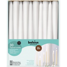 Свеча белая коническая Bolsius 25 см 30 шт 30-30-090Б