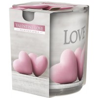 Свеча ароматизированная в стекле Bispol Love 7,8 см (sn72s-39)