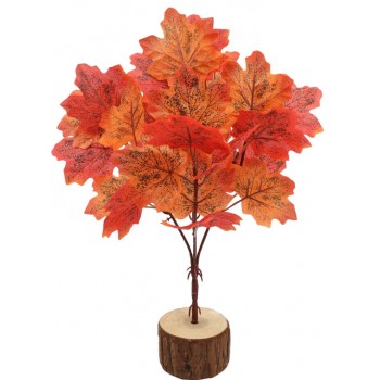 Ветка искусственный осенний кленовый лист 39 см.