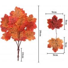 Ветка искусственный осенний кленовый лист 39 см.