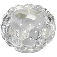 Подсвечник стеклянный для чайной или столовой свечи 3 в 1 Bolsius 6,5 х 7,5 см TRA