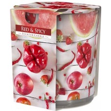 Свеча ароматизированная в стекле Bispol Красный и острый 7,8 см (sn72s-06)