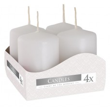 Свеча цилиндр белая Bispol 4х6 см 4 шт (sw40/60-090)