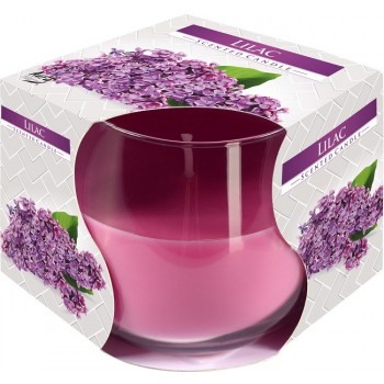Свеча ароматическая в стекле Bispol Сирень 7 см (sn71-38)