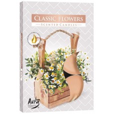 Свеча чайная ароматизированная Bispol ромашки 1.5 см 6 шт (p15-336)