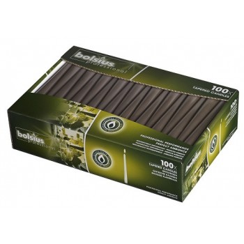Свеча темно-серая коническая Bolsius Professional 24.5 см 100 шт (s30-100-070Б)