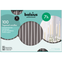 Свеча темно-серая коническая Bolsius Professional 24.5 см 100 шт (s30-100-070Б)