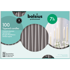 Свеча темно-серая коническая Bolsius Professional 24.5 см 100 шт (s30-100-070Б)