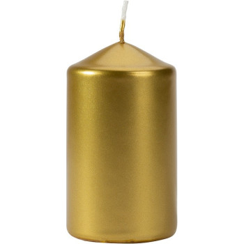 Свічка циліндр золотиста 10 см (sw60/100-213)