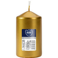 Свічка циліндр золотиста 10 см (sw60/100-213)