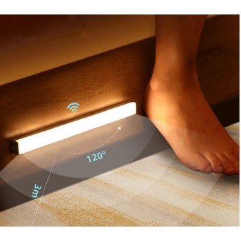 Светодиодный светильник перезаряжаемый с датчиком движения на магнитах 50 см