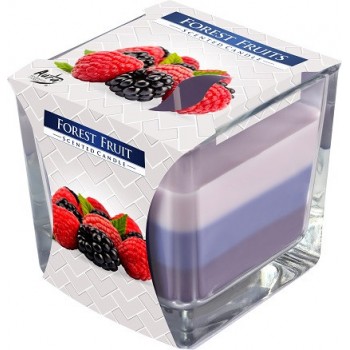 Свеча ароматизированная трехцветная Bispol Ягоды 8 см (snk80-13)