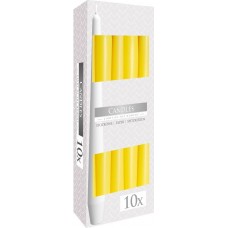 Свеча коническая желтая Bispol 24,5 см 10 шт (s30-010)