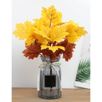 Ветка искусственный осенний кленовый лист 39 см.