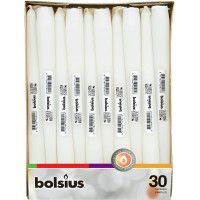 Свеча белая коническая Bolsius 24.5 см 30 шт (8717847029218)