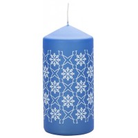 Свеча снежинка синяя Bispol 12 см (sw60/120-499-050)