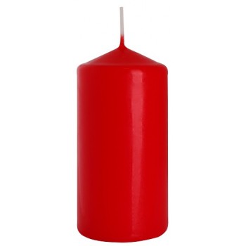 Свеча цилиндр красная Bispol sw60/120-030 12 см