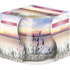 Свеча ароматическая в стекле Bispol Релакс 7 см (sn71s-32)