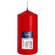 Свеча цилиндр красная Bispol sw60/120-030 12 см