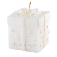 Свеча ароматическая дизайнерская белая 8 см