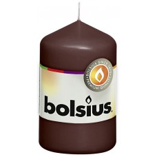 Свеча цилиндр коричневая bolsius 8 см (50/80-045Б)