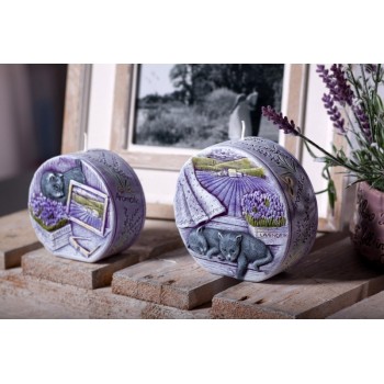 Свеча подарочная ароматическая лаванда 11.5 см