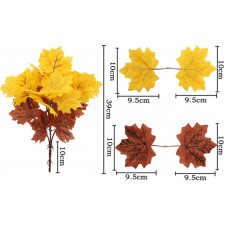 Ветка искусственный осенний кленовый лист 39 см.