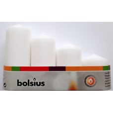 Свеча цилиндр белая Bolsius 4 шт (sw50/4-090Б)